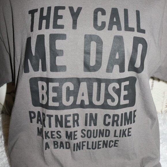 Gilden Mens novelty tee shirt XL "They call me Dad because... funny - Picture 3 of 5